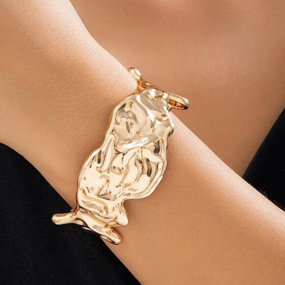 Alloy Irregular Plating Gold Plated Women's Bangle - Picture 1 of 6